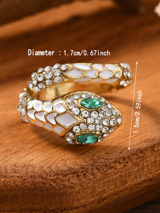 Rhine Stones Snake Shape Rings Accessories