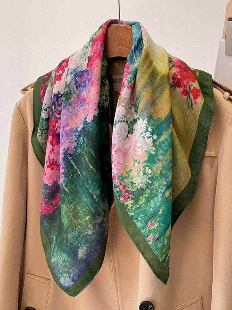 Flower Print Shawl&Scarf