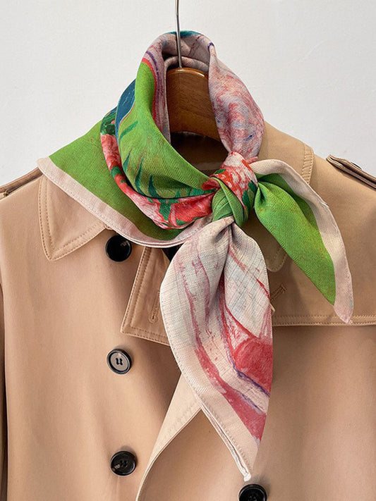 Flower Print Shawl&Scarf