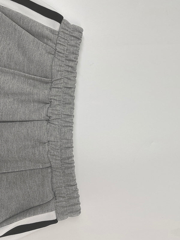 High Waisted Split-Joint Striped Pants Trousers