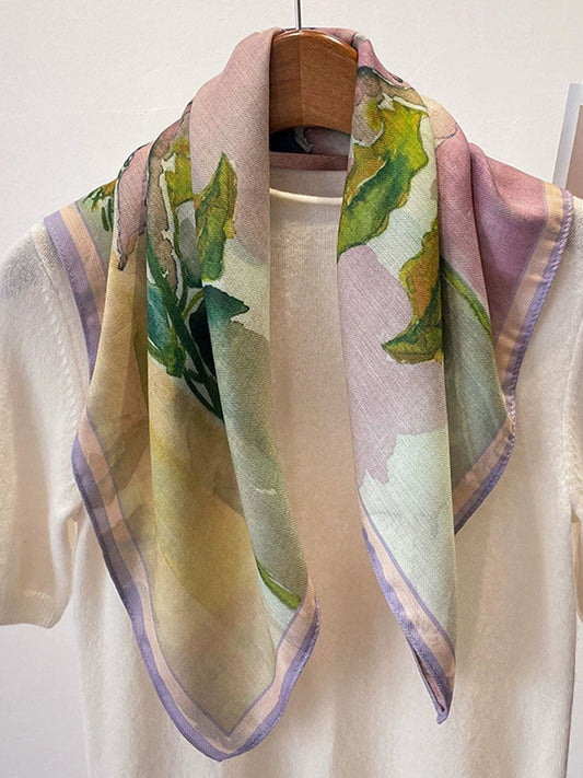 Flower Print Shawl&Scarf