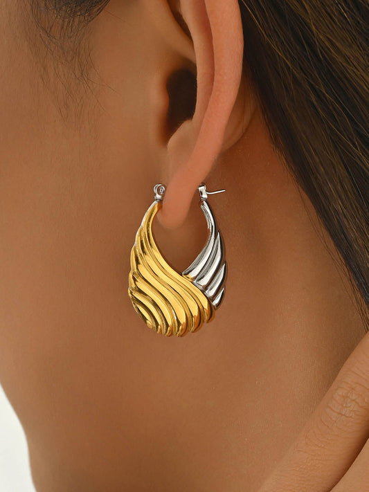 Geometric Textured Earrings Accessories