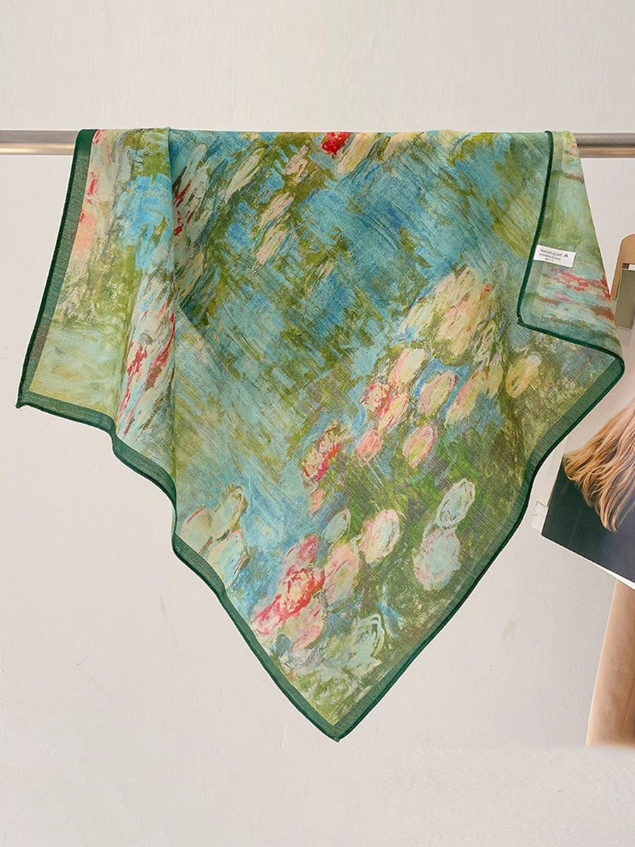 Flower Print Shawl&Scarf