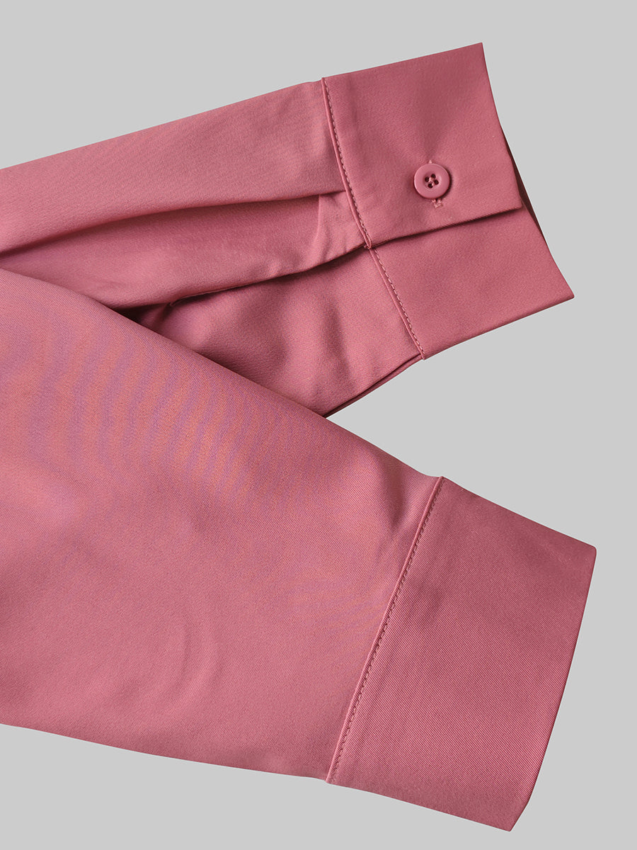 Long Sleeves Wrap Asymmetric Knot Pleated Lapel Blouses&Shirts Tops