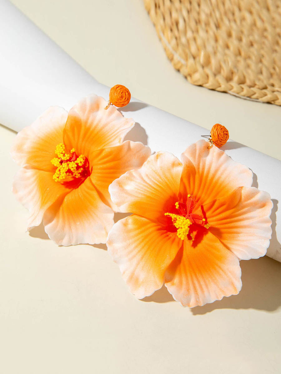Flower Shape Drop Earrings
