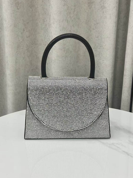 Geometric Rhine Stones Shiny Evening Bags & Clutches