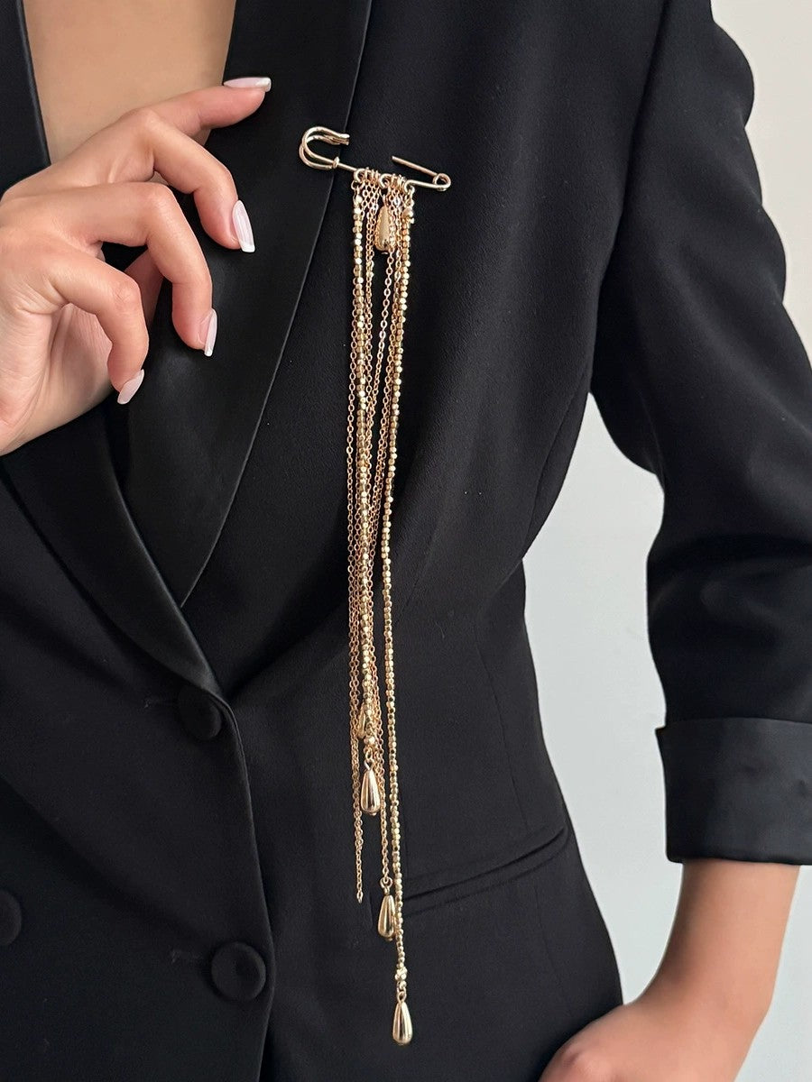 Tasseled Water Drop Brooch Accessories