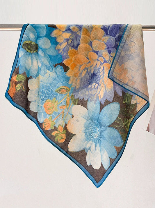 Flower Print Shawl&Scarf