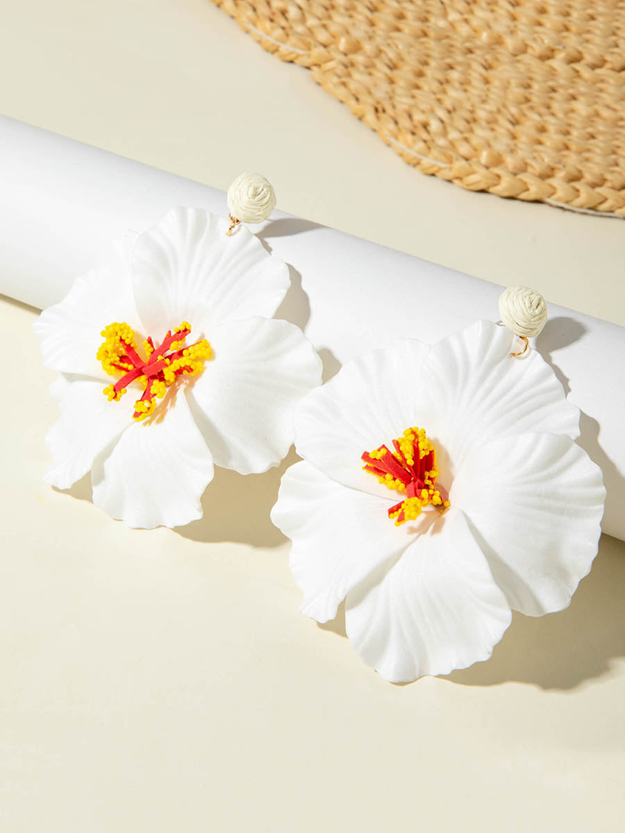 Flower Shape Drop Earrings